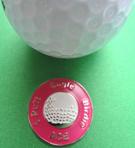 Great Expectations Pink Ball Marker golf ball pic