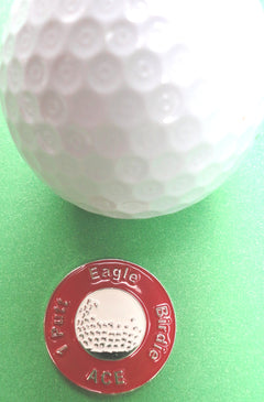 Great Expectations Red Ball Marker golf ball pic