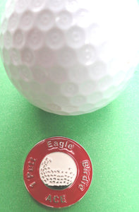 Great Expectations Red Ball Marker golf ball pic