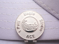 Great Expectations White Ball Marker hat brim pic