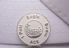 Great Expectations White Ball Marker hat brim pic 2