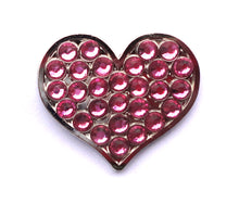 Heart with pink crystals