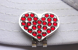 Heart with Red Crystals