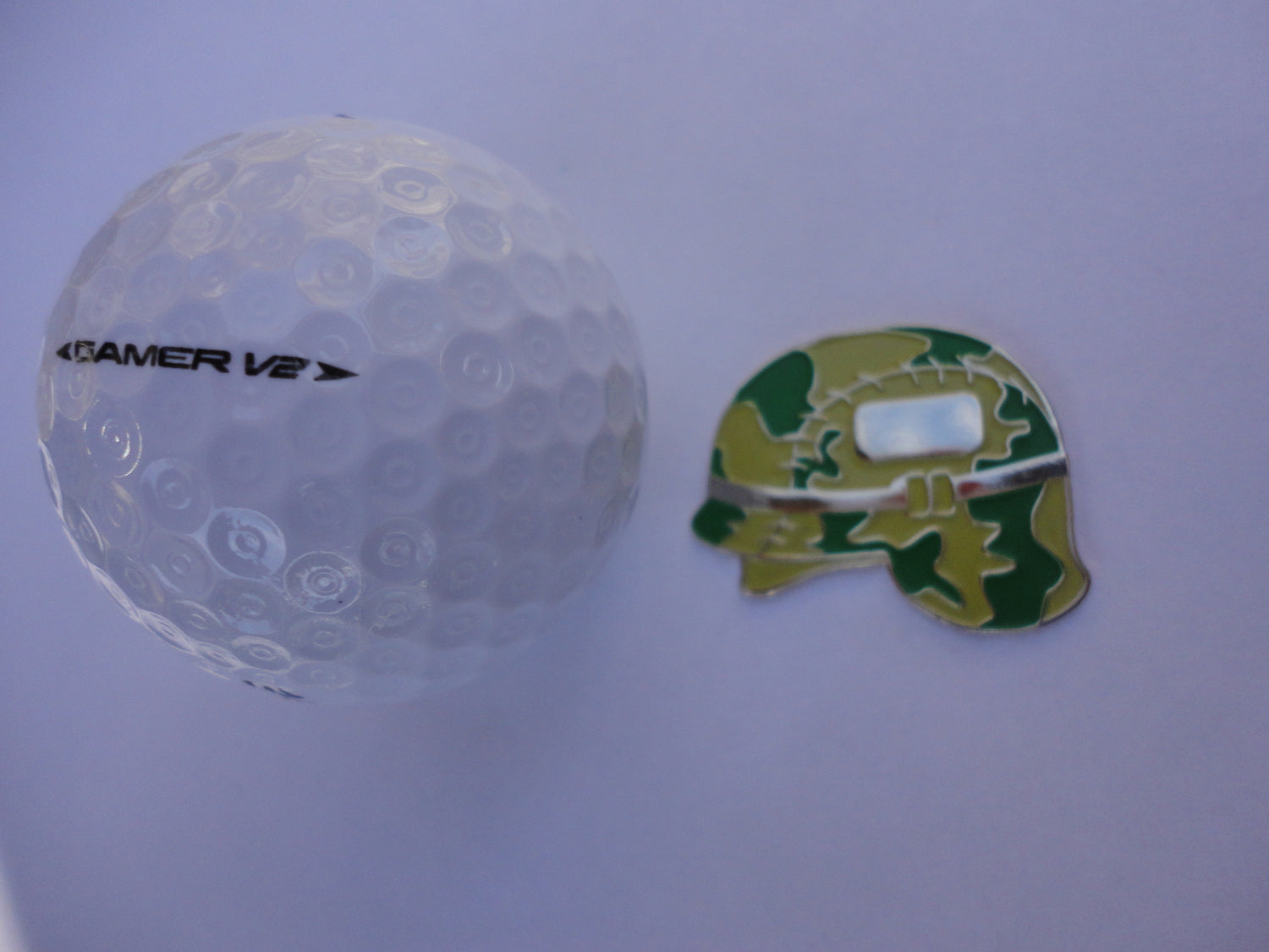 Military Helmet Ball Marker golf ball pic