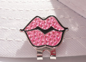 Hot Lips Pink Ball Marker hat brim pic