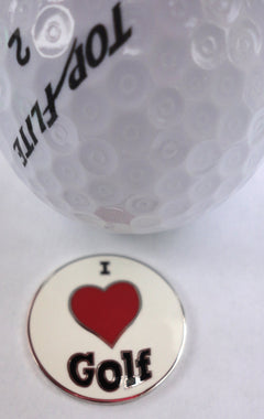 I Love Golf Ball Marker golf ball pic