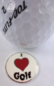I Love Golf Ball Marker golf ball pic