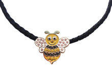 Bumble Bee with Crystals Ball Marker necklace pic 2