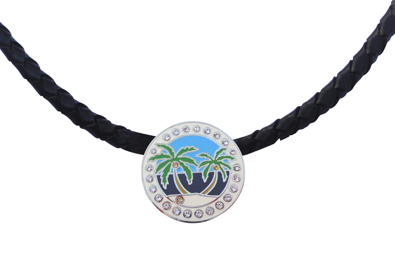 Island Paradise w/ Crystals Ball Marker necklace pic 2