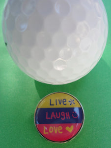 Live Laugh Love Ball Marker golf ball pic