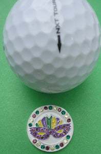 Mardi Gras Ball Marker golf ball pic