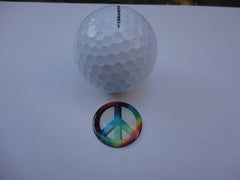 Peace Sign Ball Marker golf ball pic