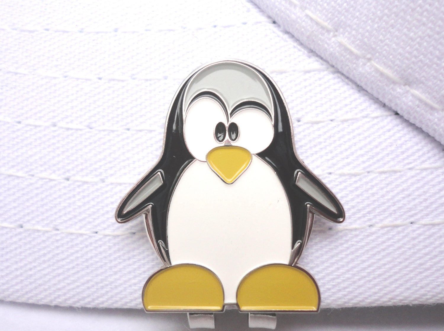 Penguin Ball Marker hat brim pic