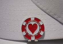 Poker Chip Hearts Ball Marker hat brim pic 1