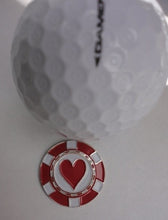 Poker Chip Hearts Ball Marker golf ball pic