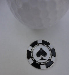Poker Chip Spades Ball Marker golf ball pic 1