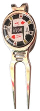 $100 Poker Chip Ball Marker divot tool pic 2