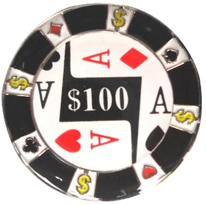 $100 Poker Chip Ball Marker main pic