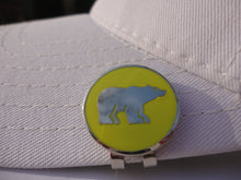 Polar Bear with Yellow Background Ball Marker hat brim pic 1