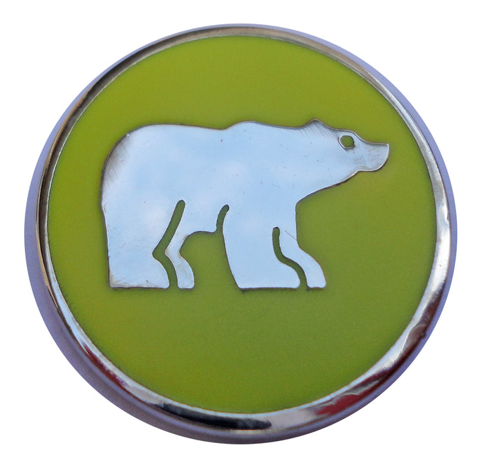 Polar Bear with Yellow Background Ball Marker main pic