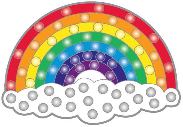 Rainbow with Crystals Ball Marker design pic