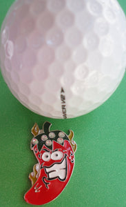 Hot Crazy Chili Pepper Ball Marker golf ball pic