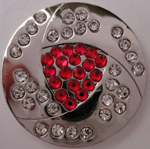 Crystal Red & White Ball Marker main pic