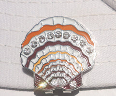 Sea Shell Ball Marker hat brim pic 2