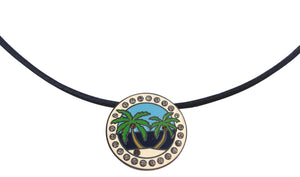 Island Paradise w/ Crystals Ball Marker necklace pic