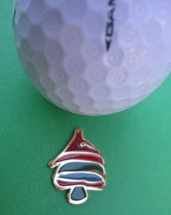 Gold Tropical Fish Ball Marker golf ball pic