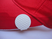 White Golf Ball Marker hat brim pic 1