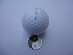 Black & White Yin Yang Ball Marker golf ball pic