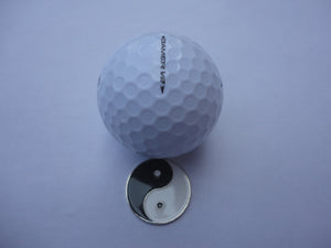 Black & White Yin Yang Ball Marker golf ball pic