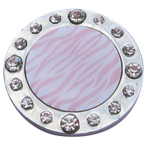 Pink Zebra Stripes W/ Crystals Ball Marker main pic
