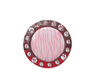 Pink Zebra Stripes W/ Crystals Ball Marker product pic 2
