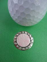 Pink Zebra Stripes W/ Crystals Ball Marker golf ball pic 2